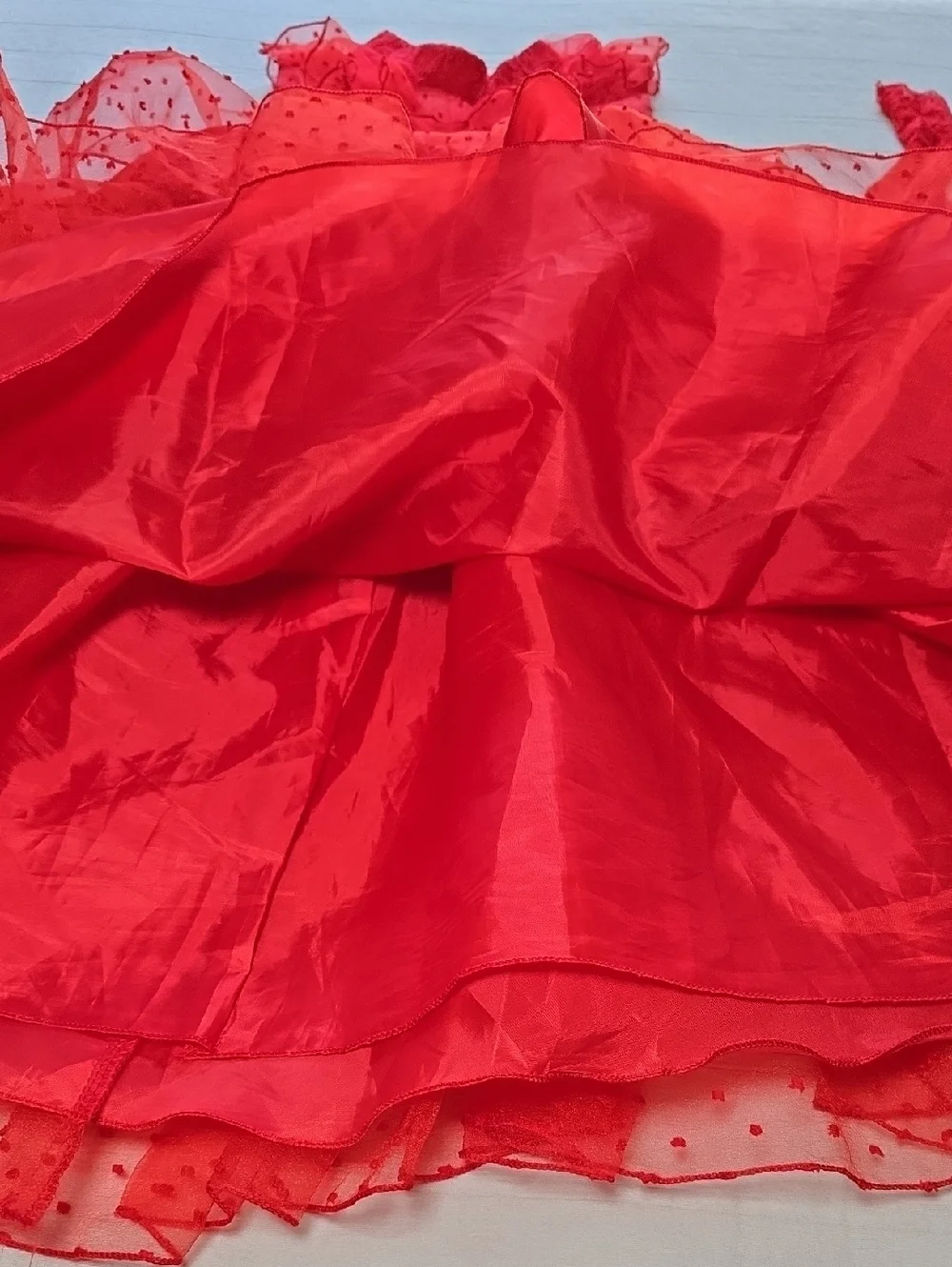Girls Red Gothic Bride Costume Set Size 150 (Approx 10 -12)